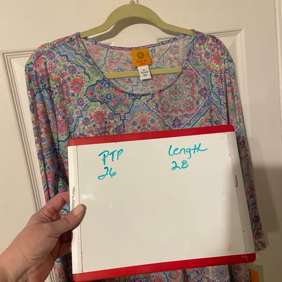 Ruby Rd. Multicolor Short Sleeve Top - Picture 2 of 6